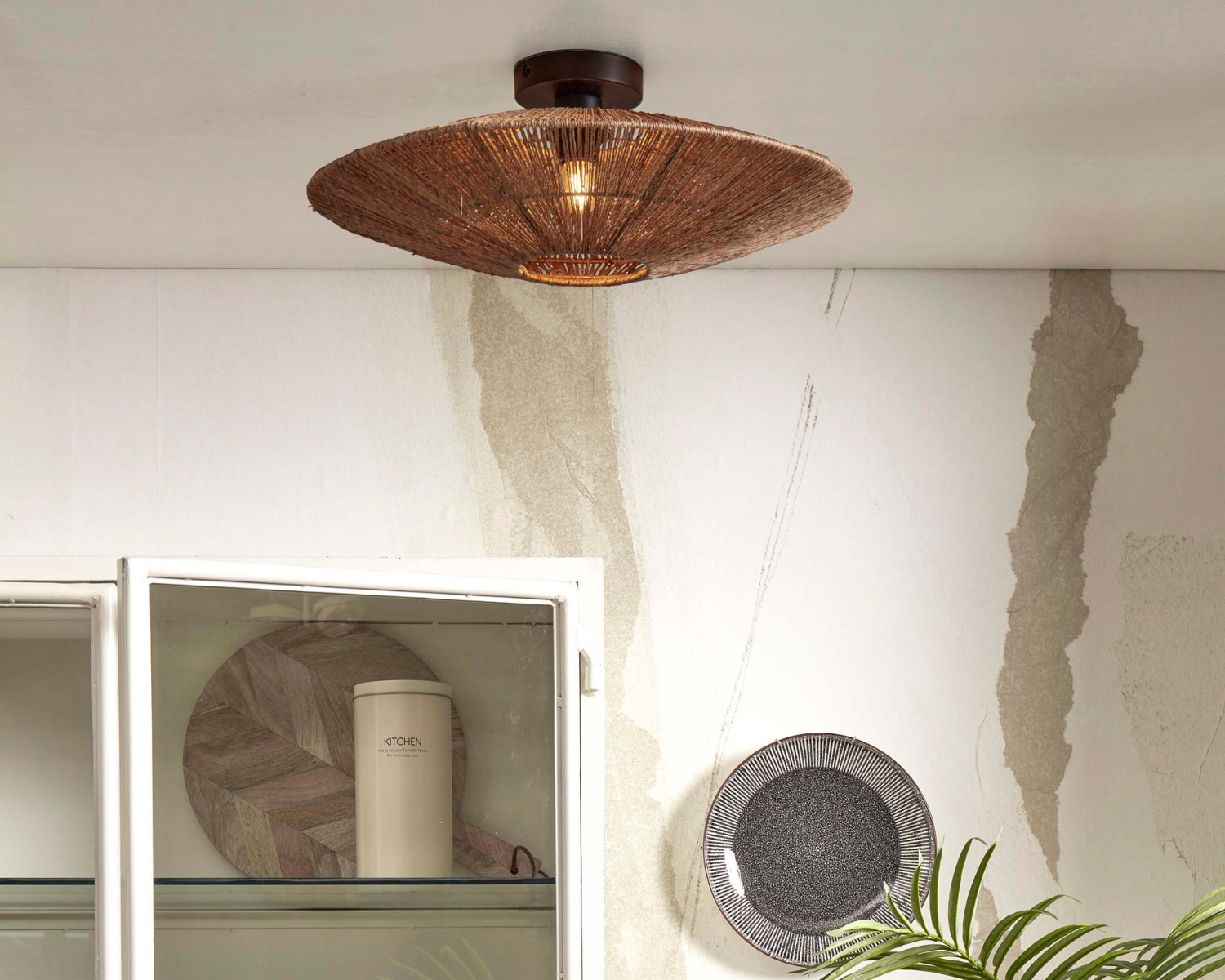 Ceiling Lamp - IGUAZU - Jute / Flat