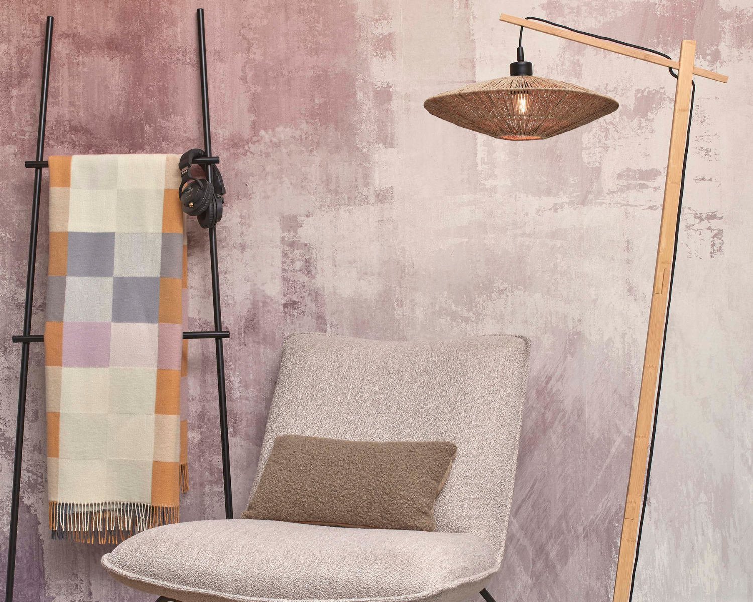 Floor Lamp - IGUAZU - Bamboo - Disc