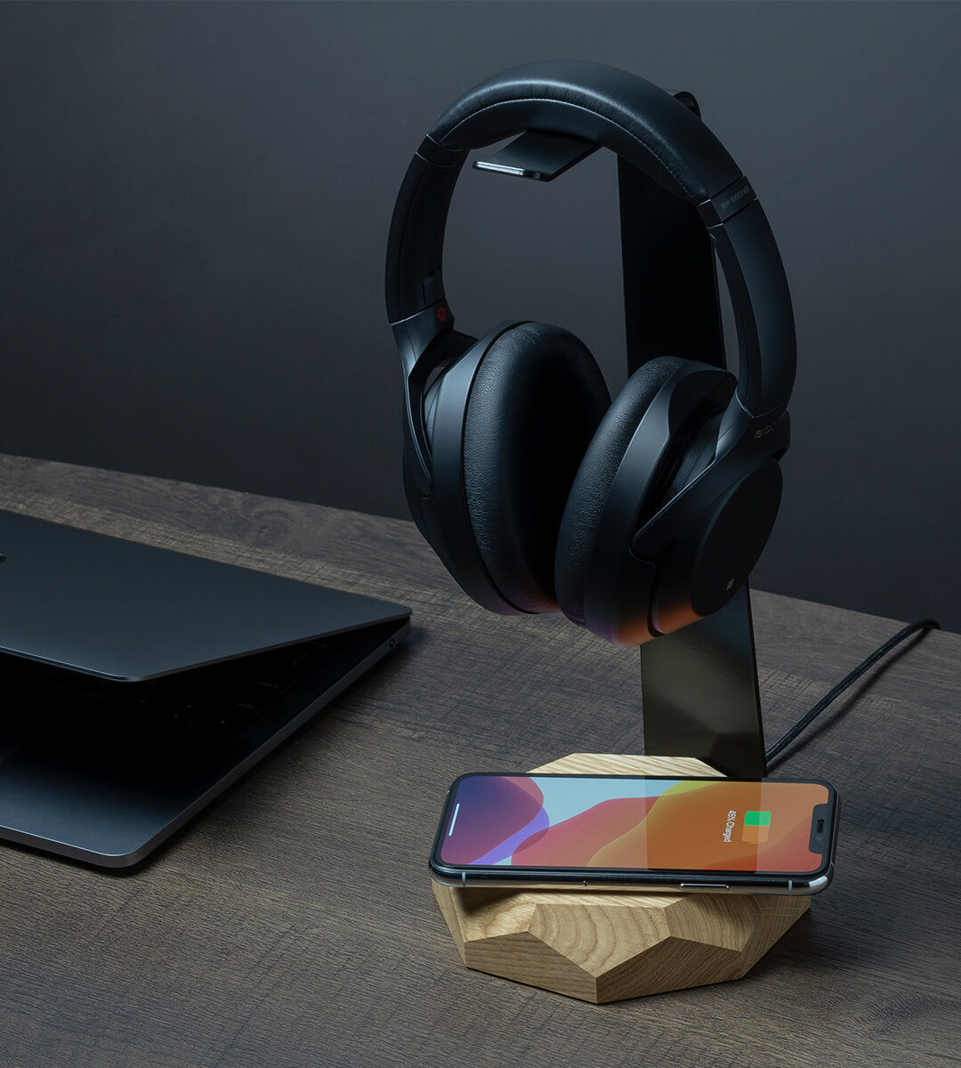 2 in 1 headphone stand oakywood oak 11