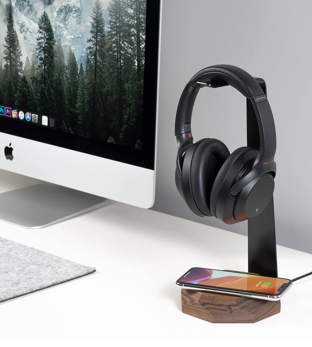 2 in 1 headphone stand oakywood walnut 11