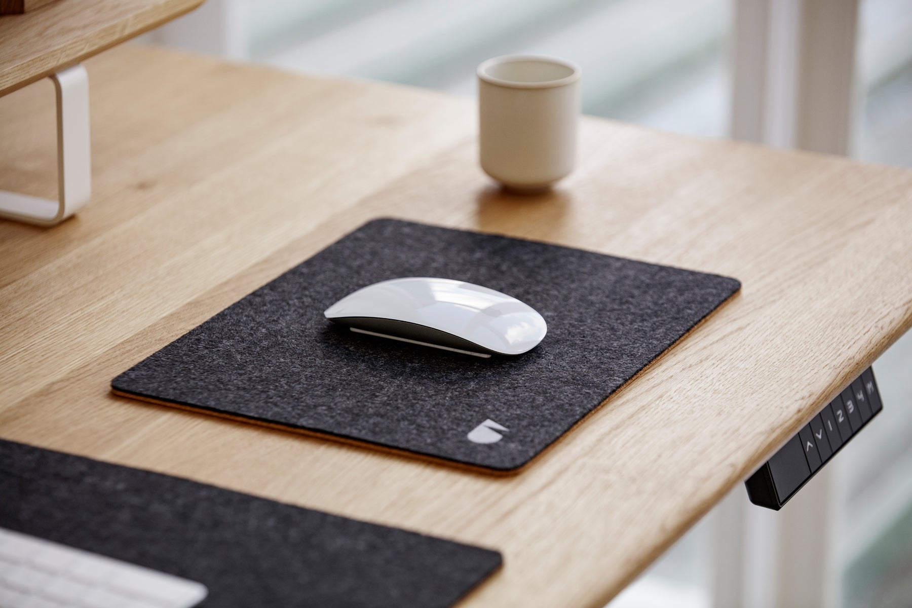 felt &amp; cork mouse pad anthracite