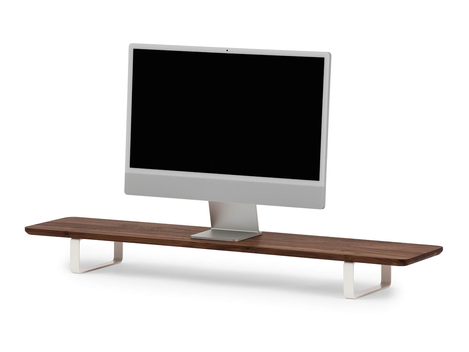 dual desk shelf – monitor stand – walnut
