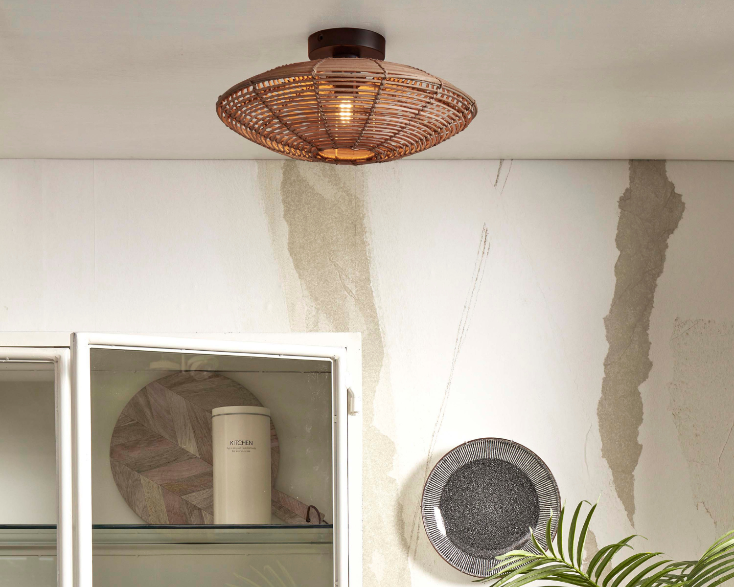 Ceiling Lamp - TANAMI - Rattan - Disc