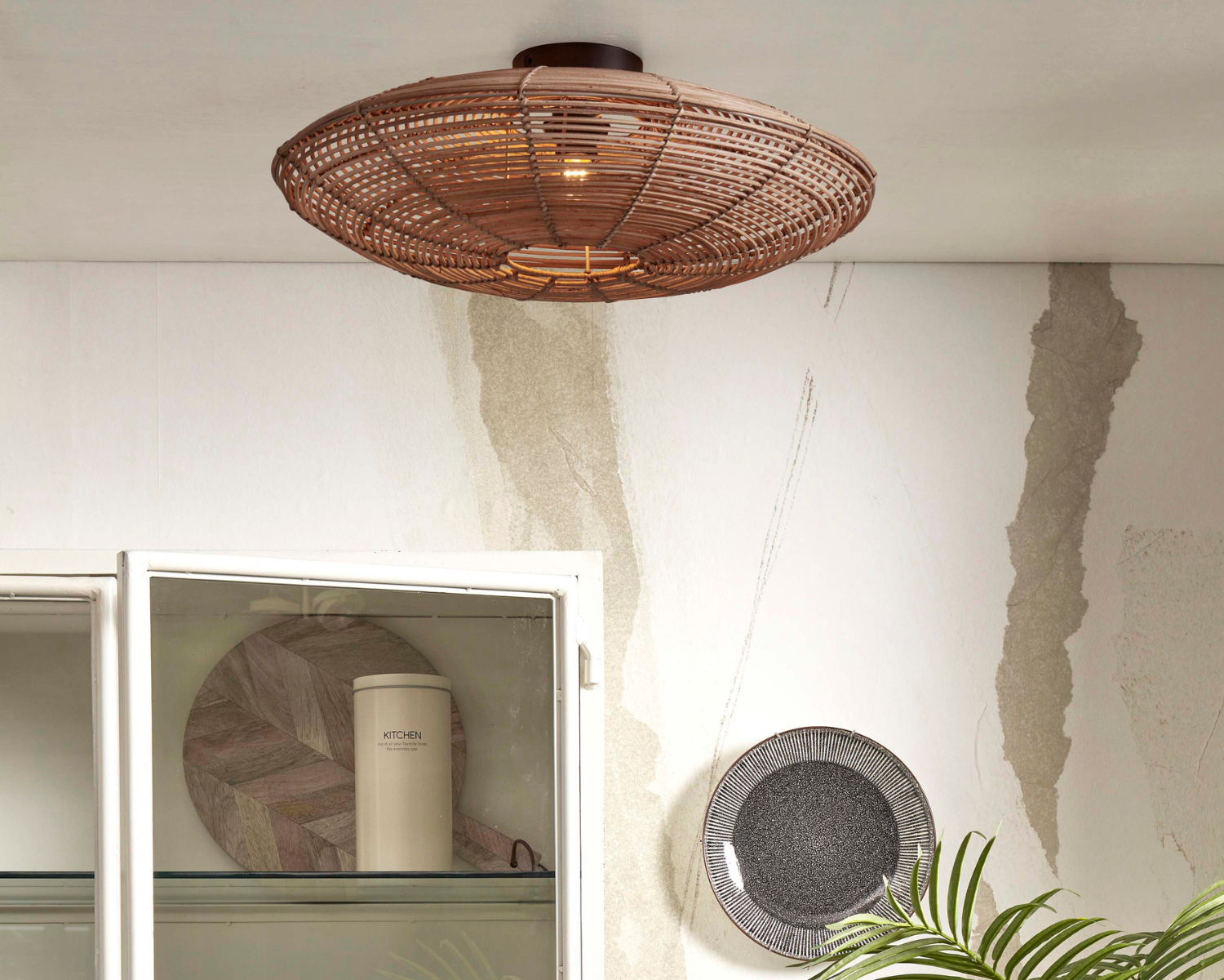 Ceiling Lamp - TANAMI - Rattan - Disc