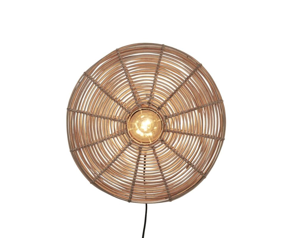 Wandlamp - TANAMI - Rotan - Schijf
