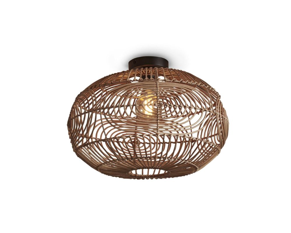 Ceiling Lamp - MADEIRA - Rattan / Ellipse