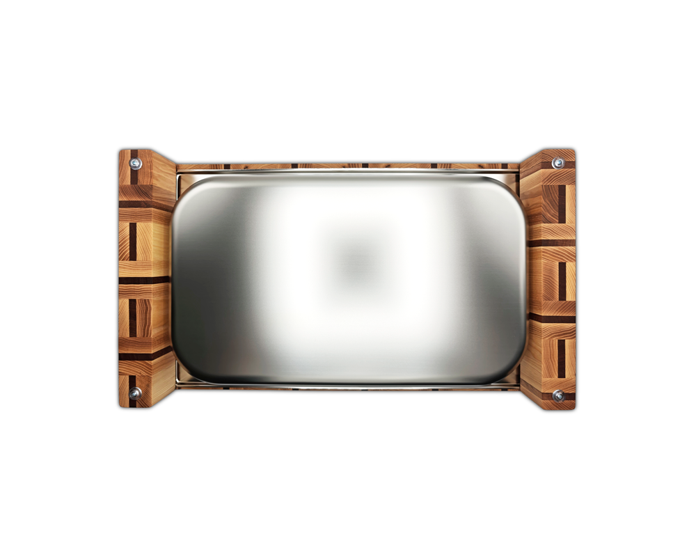 End-Grain Cutting Board with Tray