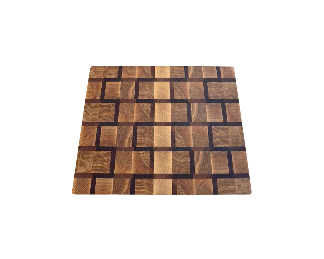 End-Grain Solid Wood Multi Patterned Cutting Board