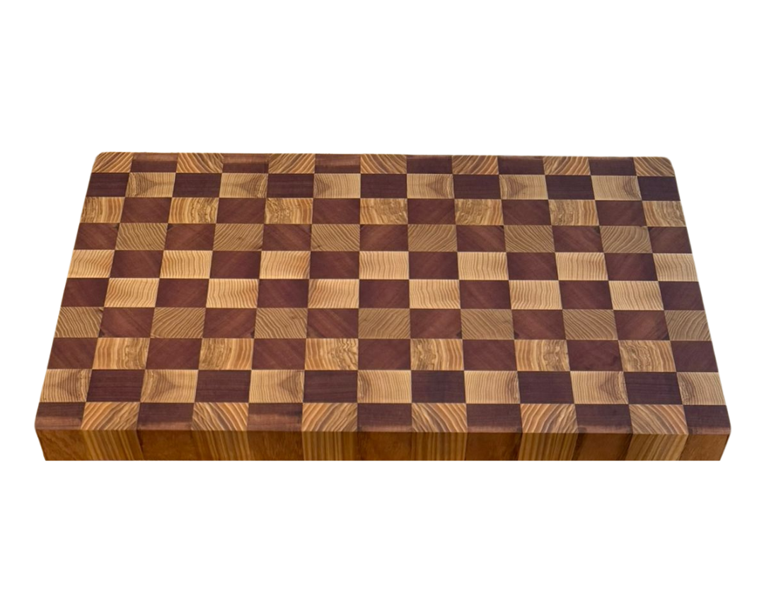 End-Grain Solid Wood Multi Patterned Cutting Board