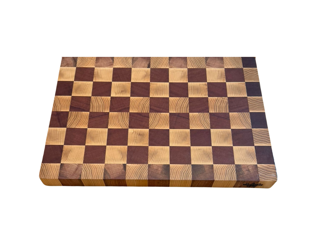 End-Grain Solid Wood Multi Patterned Cutting Board