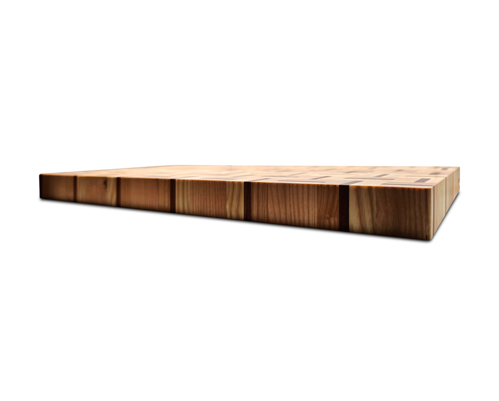 End-Grain Solid Wood Multi Patterned Cutting Board