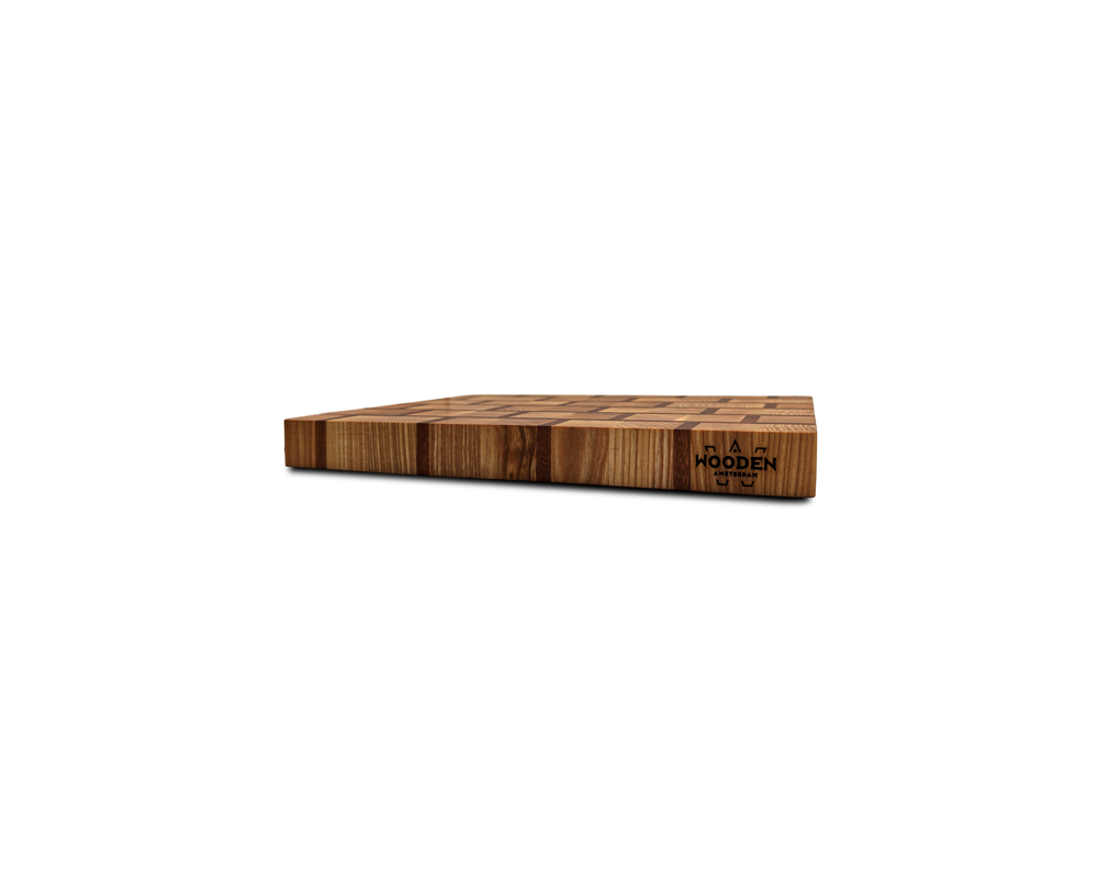 End-Grain Solid Wood Multi Patterned Cutting Board