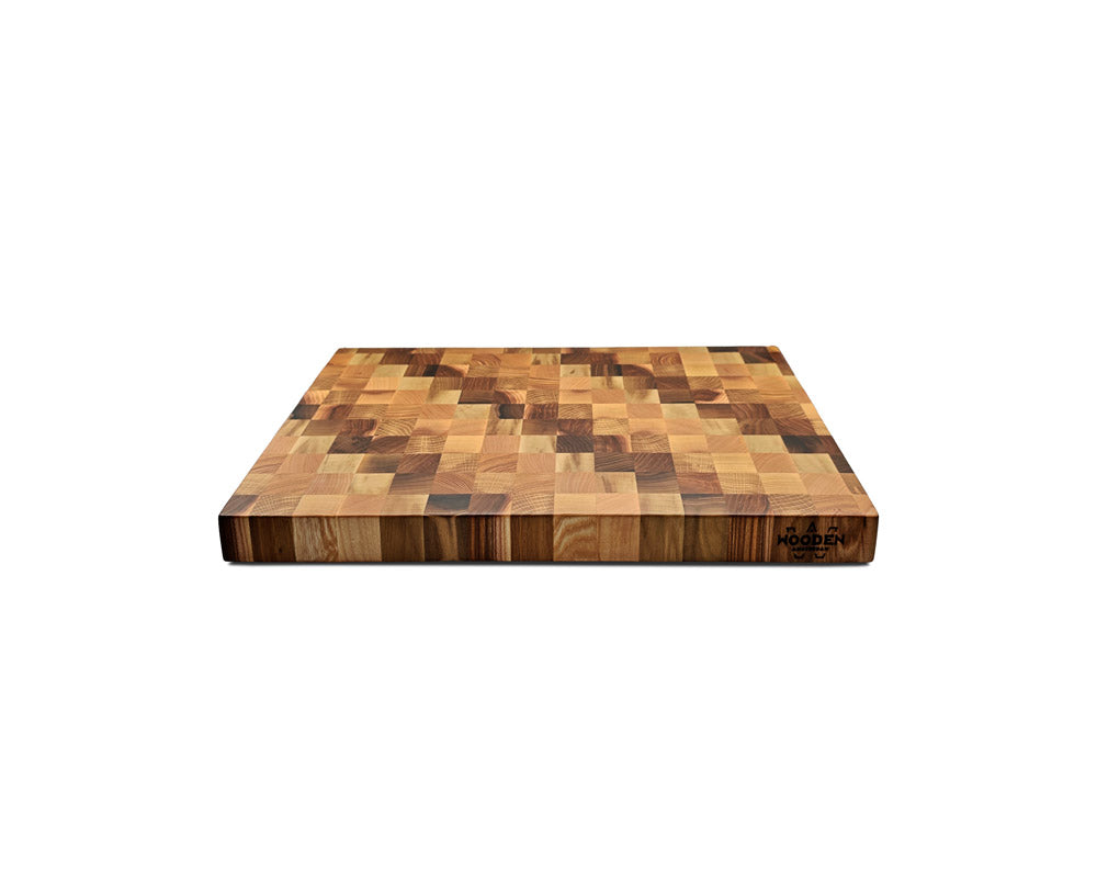 End-Grain Solid Wood Multi Patterned Cutting Board