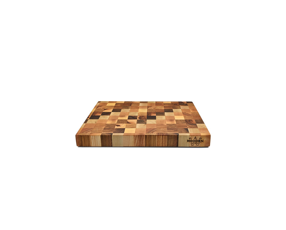End-Grain Solid Wood Multi Patterned Cutting Board