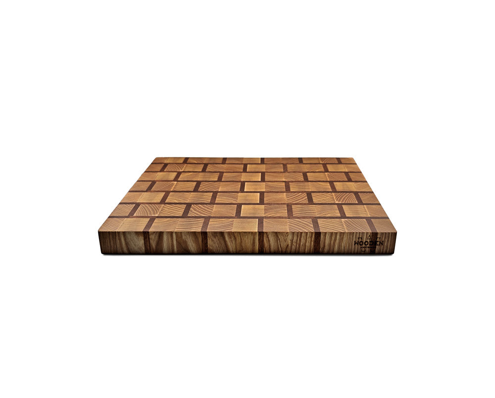 End-Grain Solid Wood Multi Patterned Cutting Board