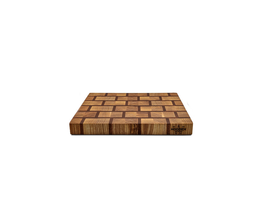 End-Grain Solid Wood Multi Patterned Cutting Board