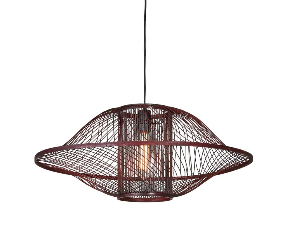 good&mojo maui burgundy large led lamp tube e27 wooden amsterdam mauh021bu 2