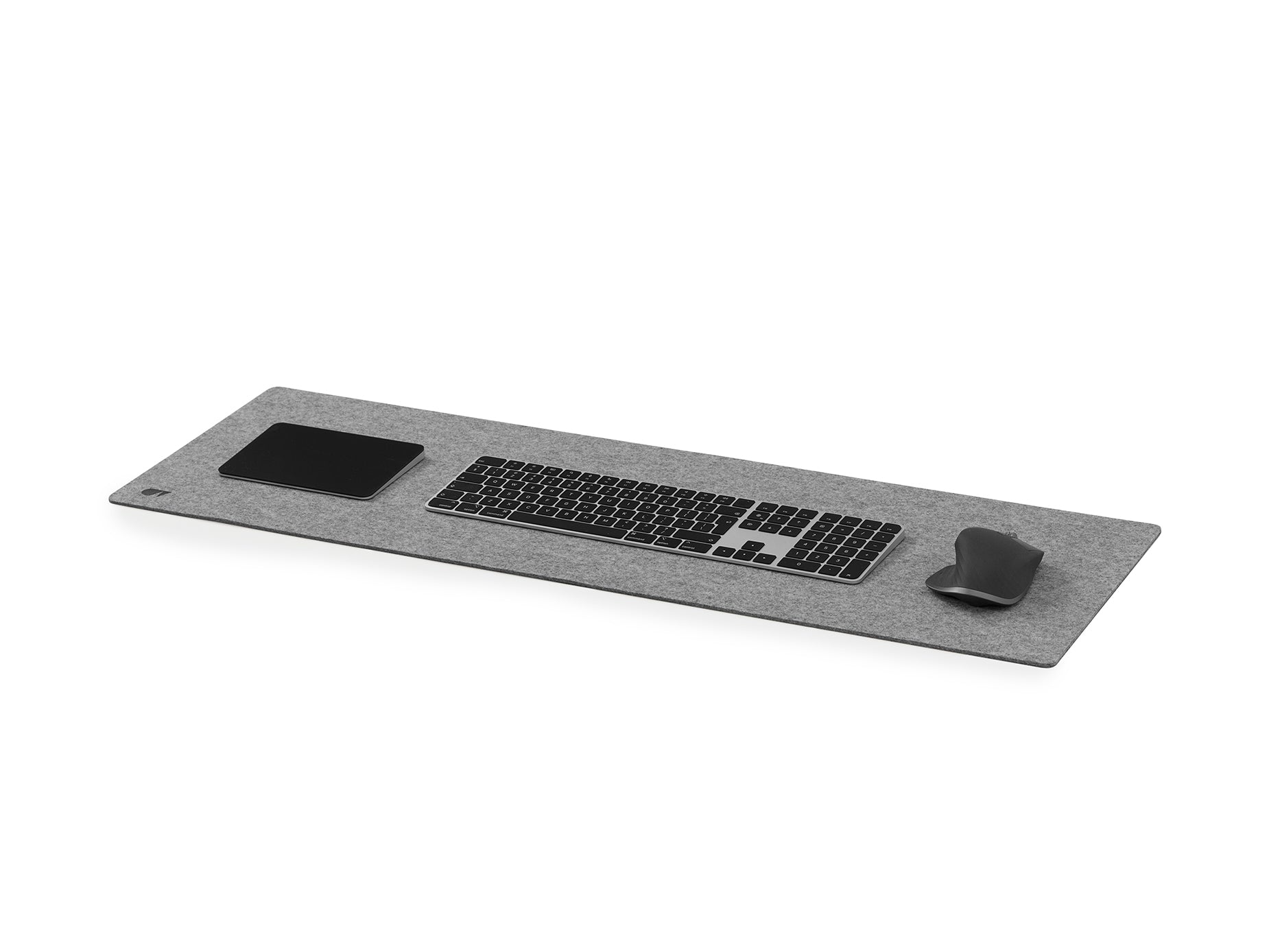 felt & cork desk mat grey