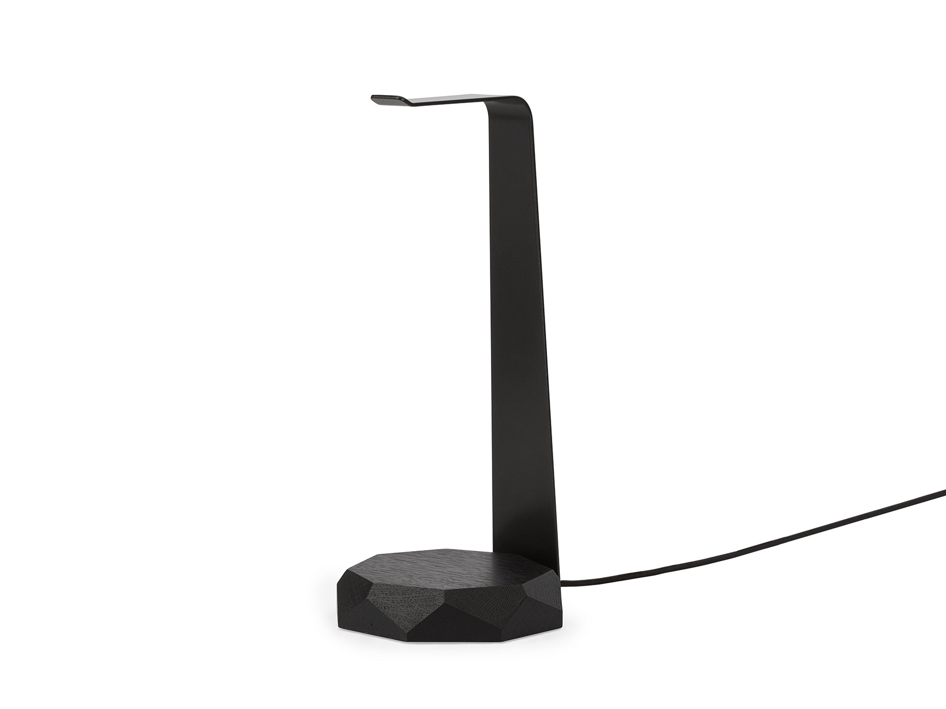 2 in 1 headphone stand & wireless charger – black