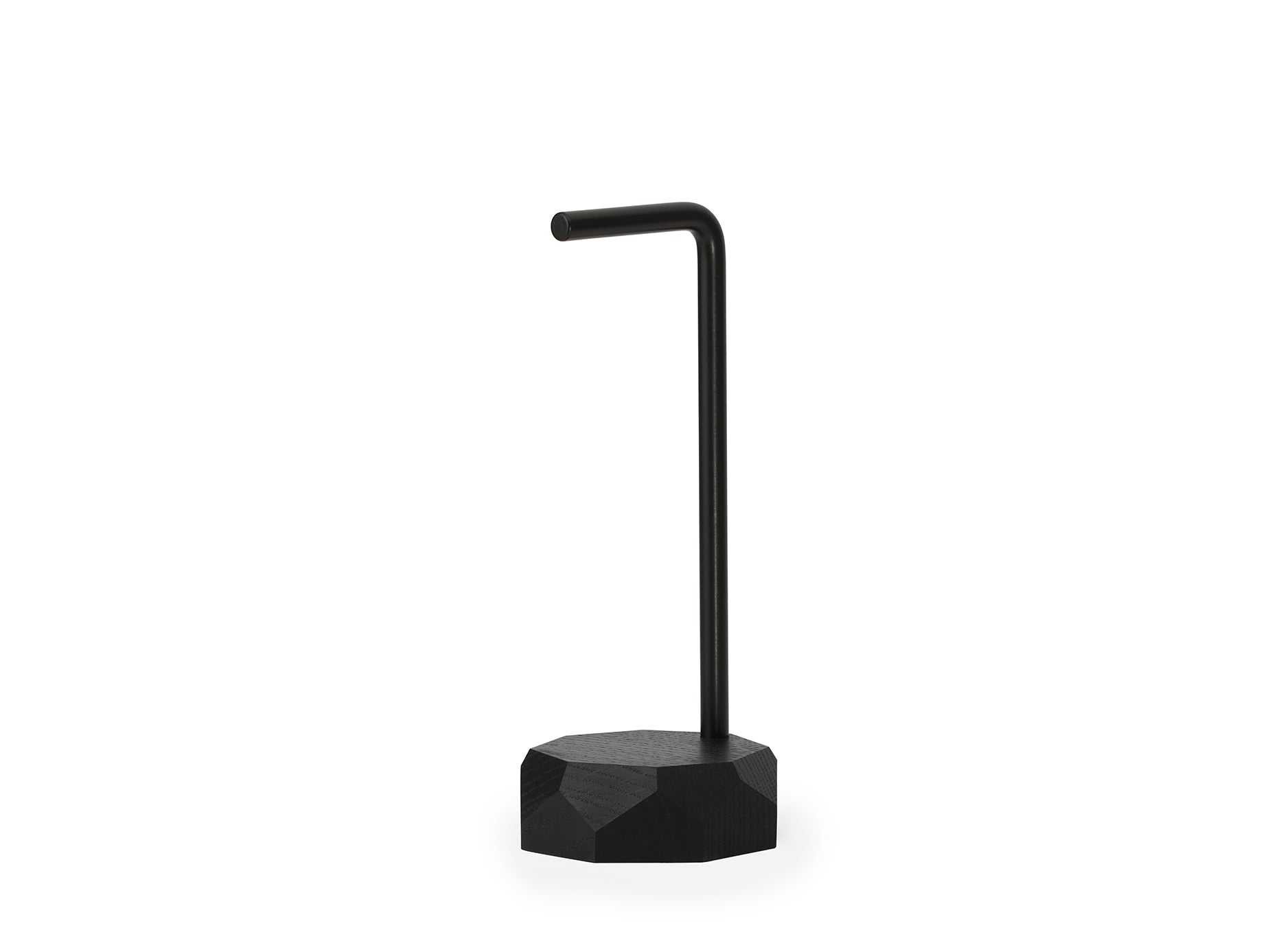 wooden headphone stand – black