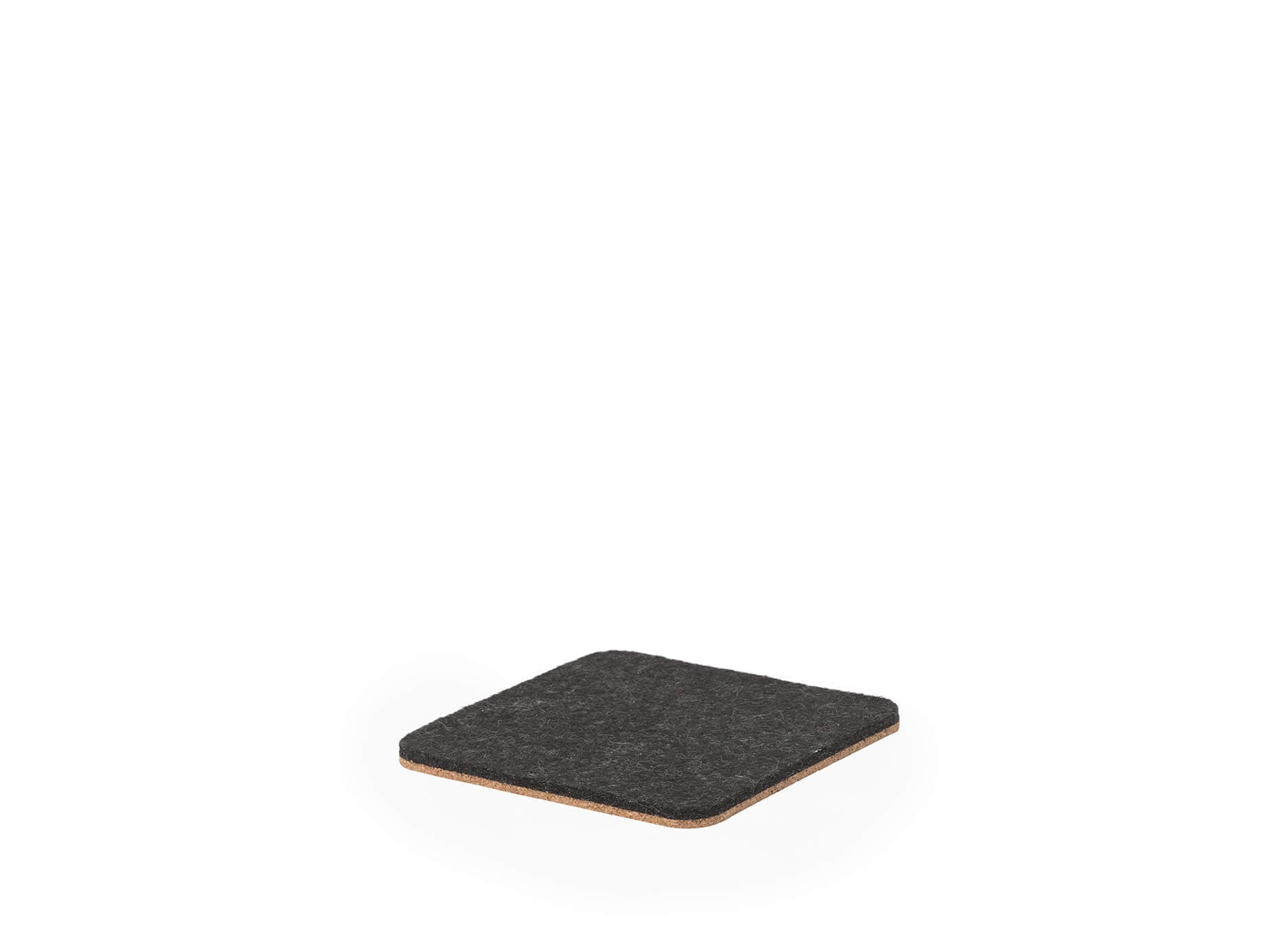 felt &amp; cork coasters set of 4 anthracite