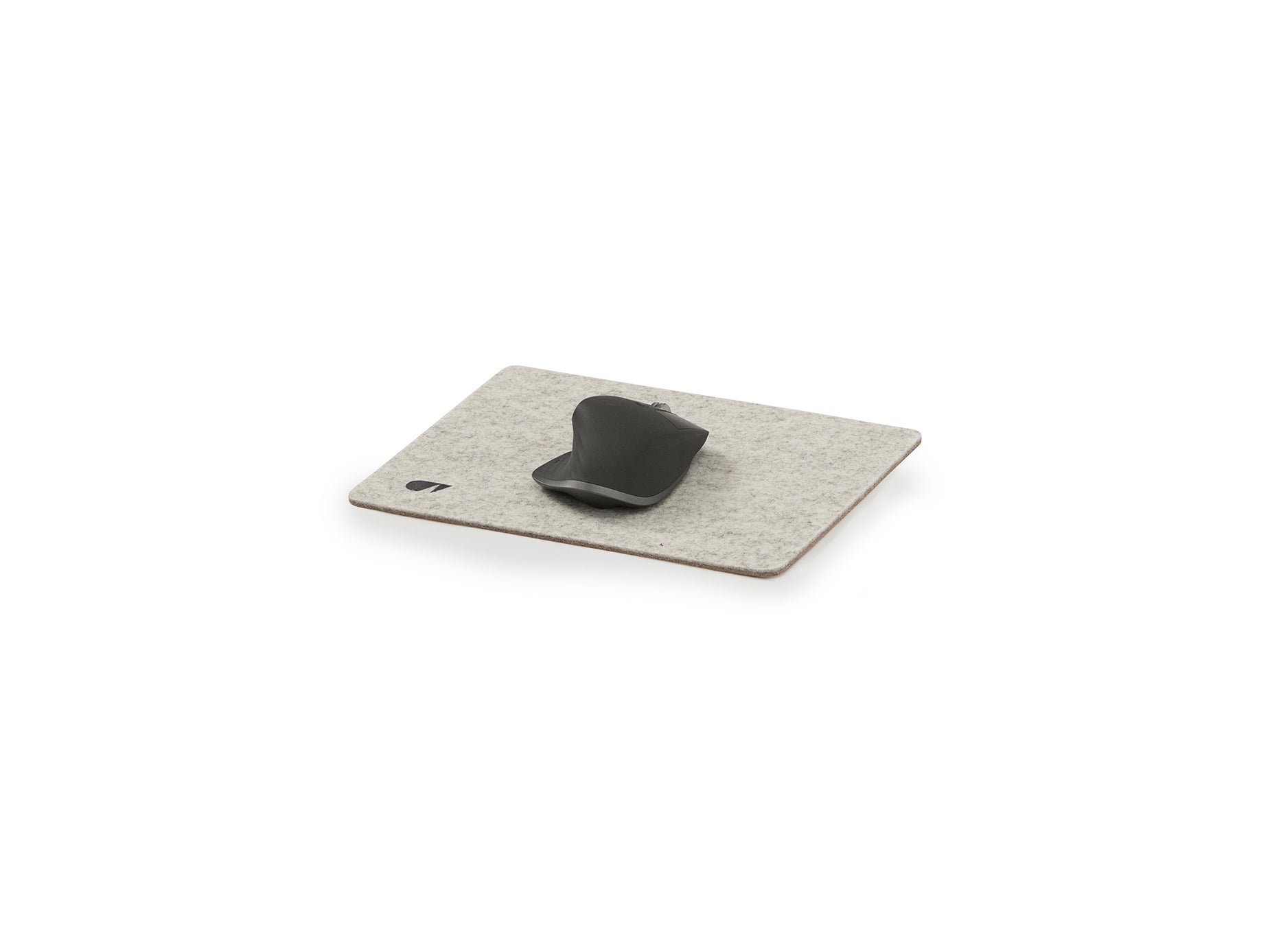 felt &amp; cork mouse pad stone grey