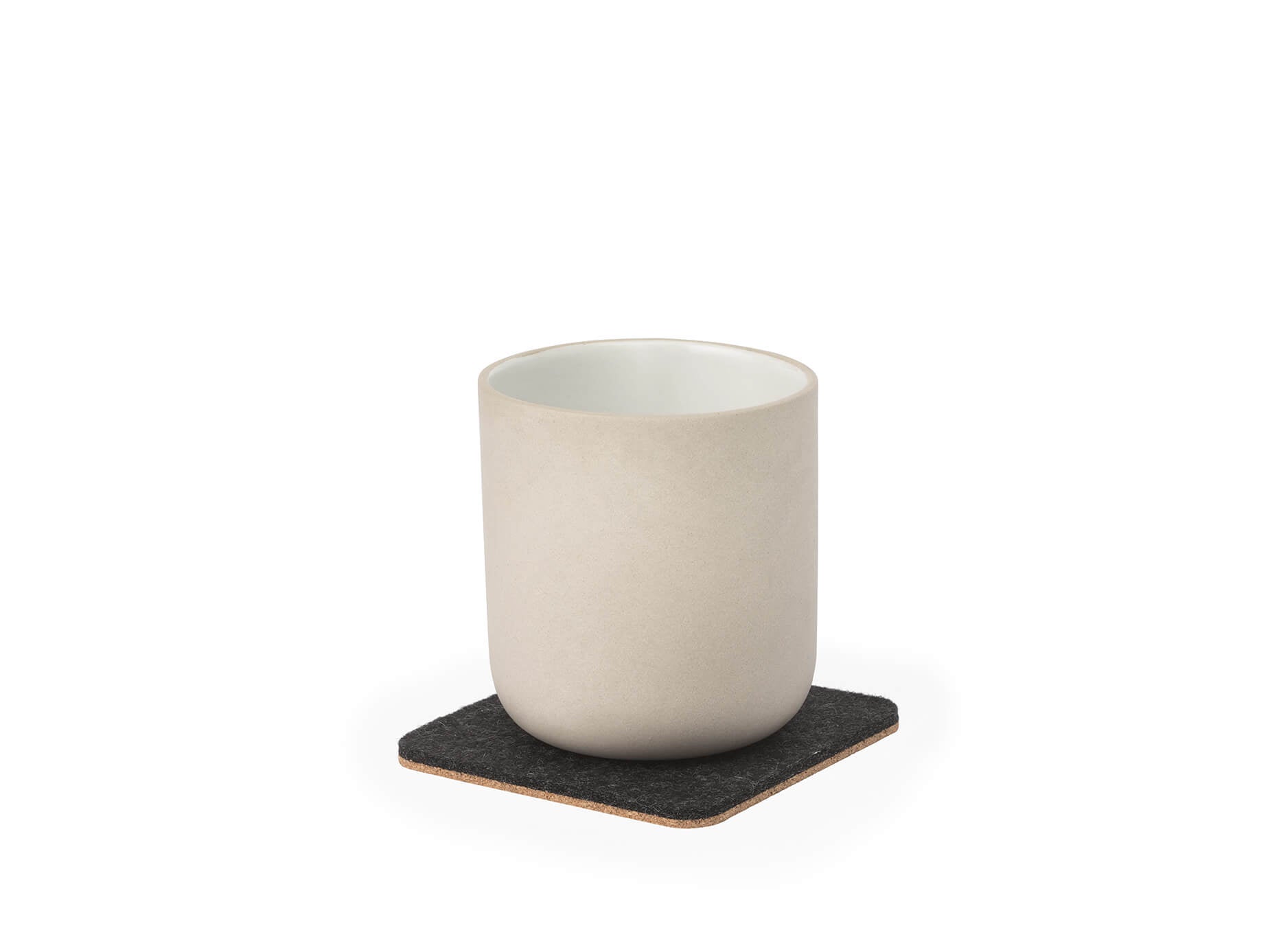 felt &amp; cork coasters set of 4 anthracite