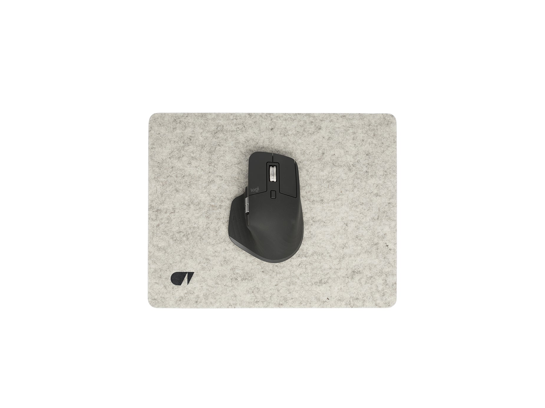 felt &amp; cork mouse pad stone grey