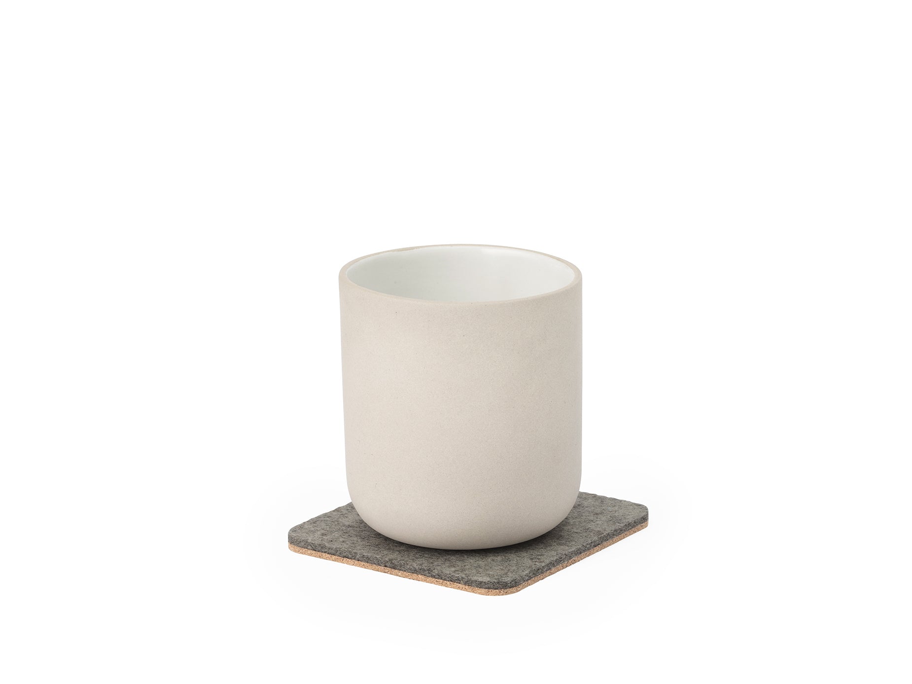 felt & cork coasters – set of 4 – grey