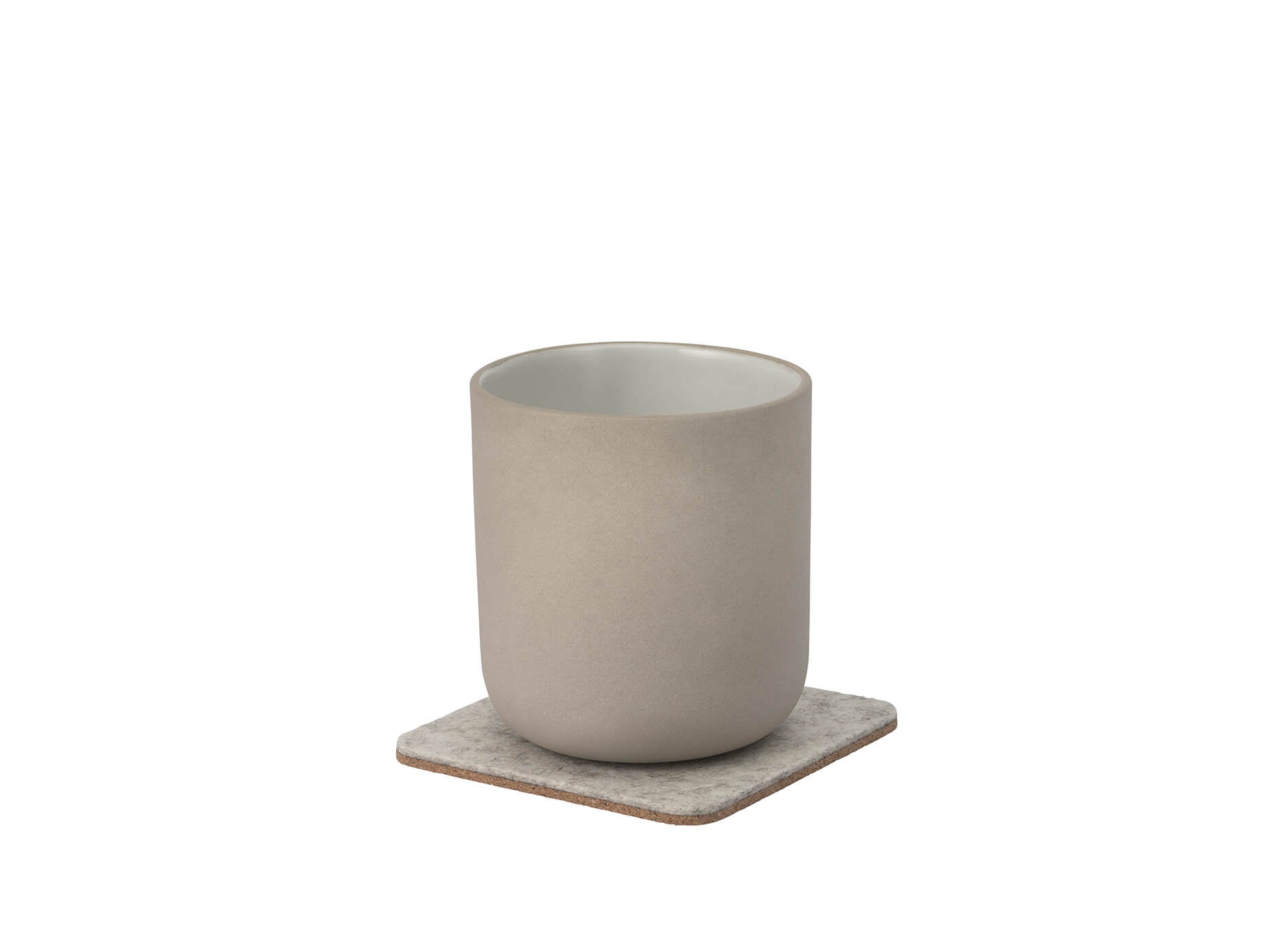 felt & cork coasters – set of 4 – stone grey
