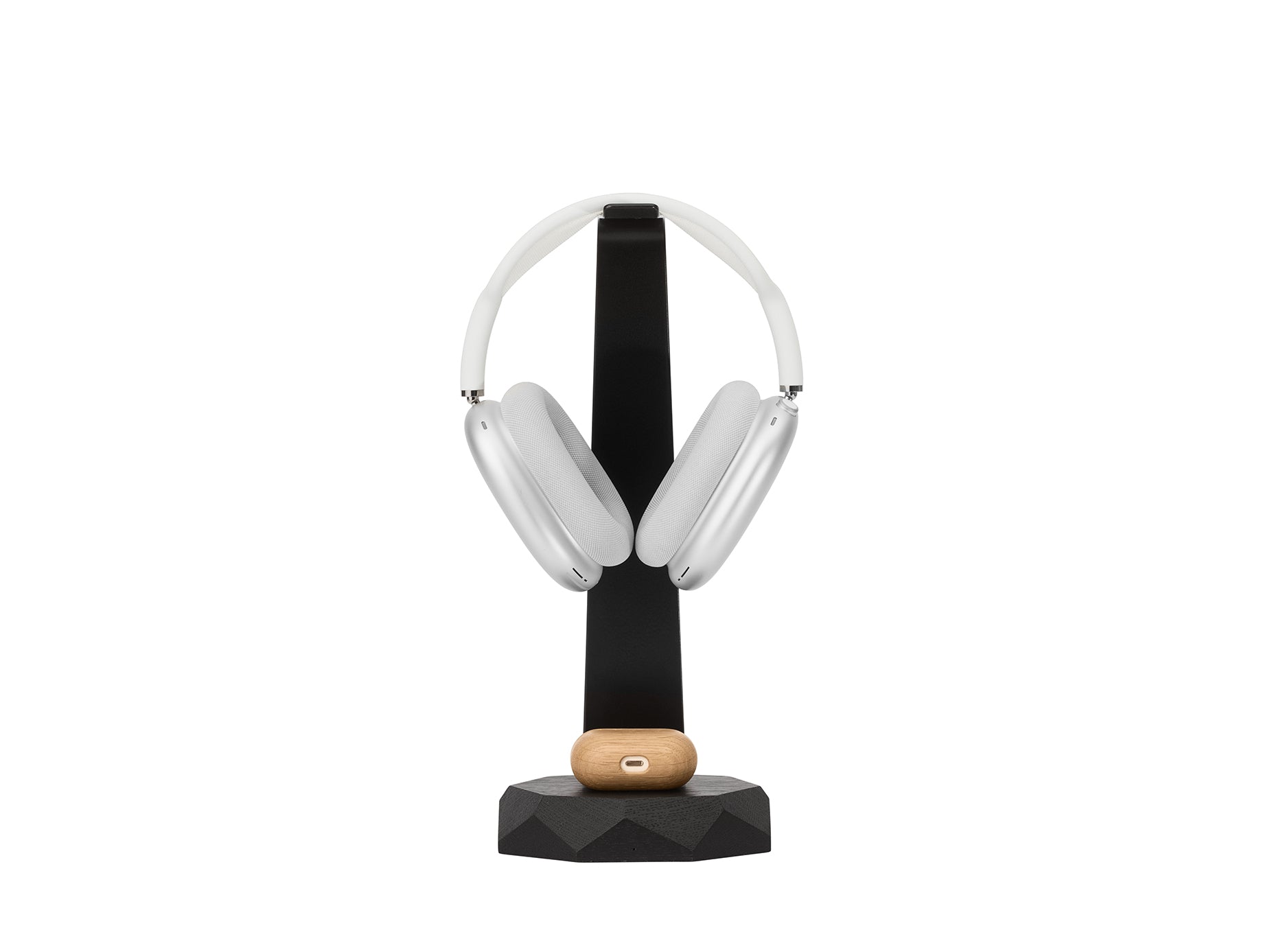 2 in 1 headphone stand & wireless charger – black