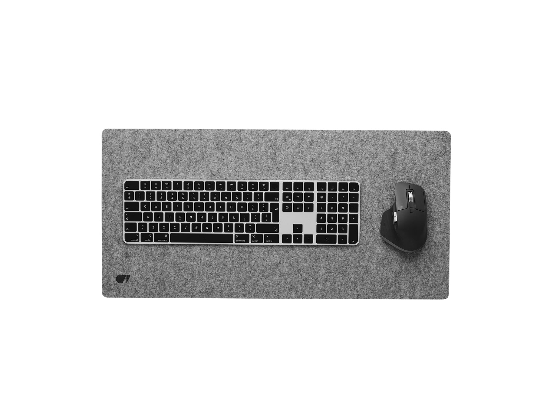 felt & cork desk mat grey
