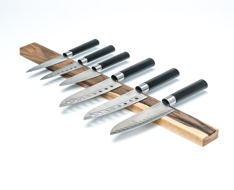 knife magnetic holder walnut