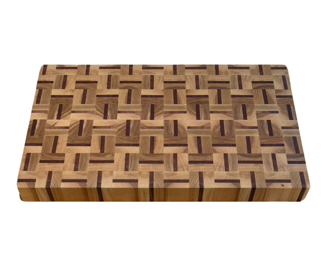 End-Grain Solid Wood Multi Patterned Cutting Board