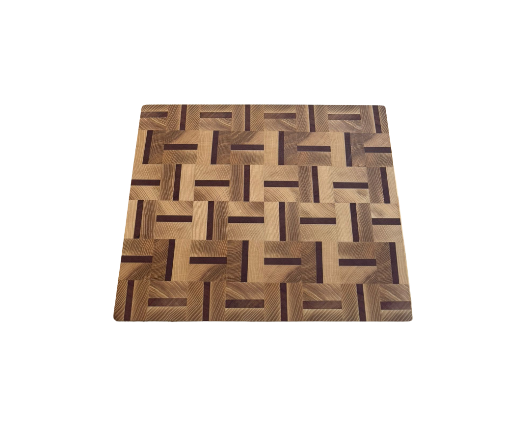 End-Grain Solid Wood Multi Patterned Cutting Board