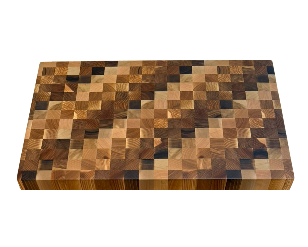 End-Grain Solid Wood Multi Patterned Cutting Board
