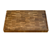 End-Grain Cutting Board - Oak - Juice Groove & Handles