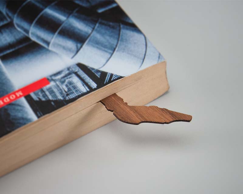 saxophone music instrument bookmark wood walnut