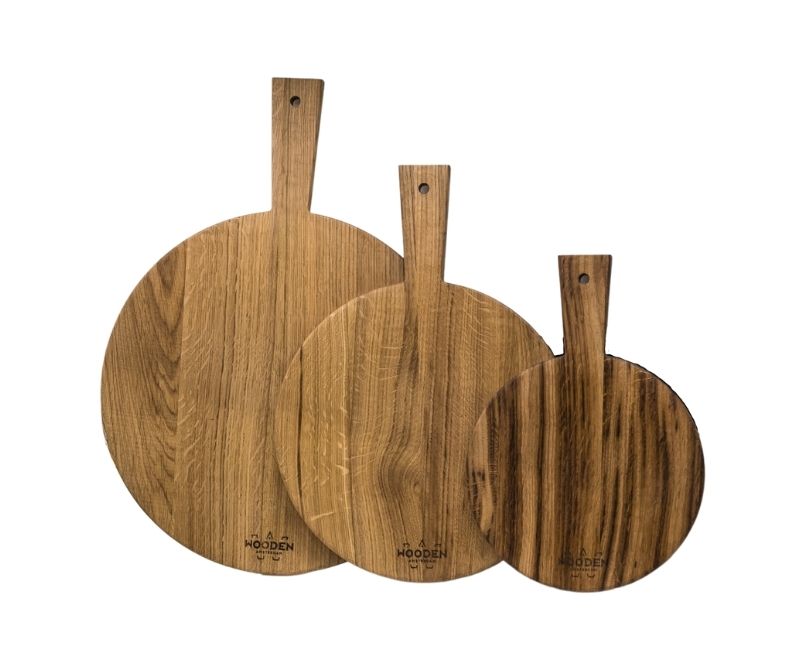 set round kitchen board oak