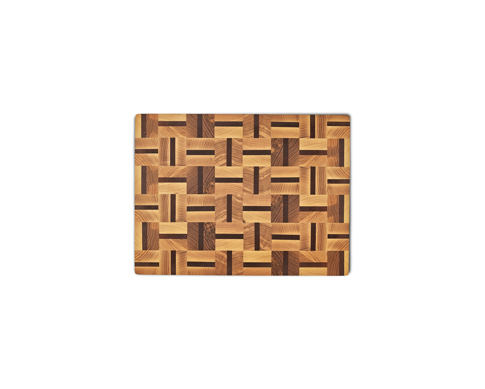 End-Grain Solid Wood Multi Patterned Cutting Board