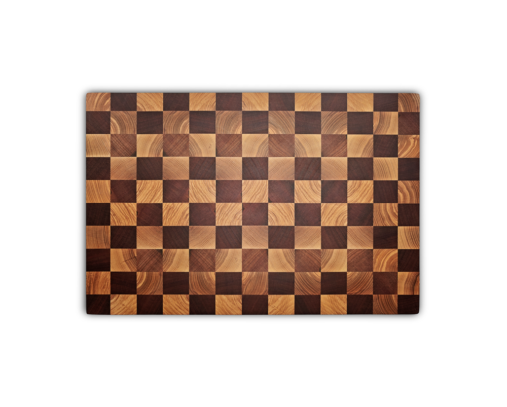 End-Grain Solid Wood Multi Patterned Cutting Board
