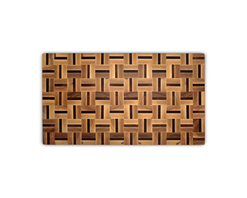 End-Grain Cutting Board with Tray