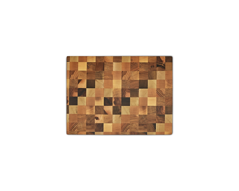 End-Grain Solid Wood Multi Patterned Cutting Board