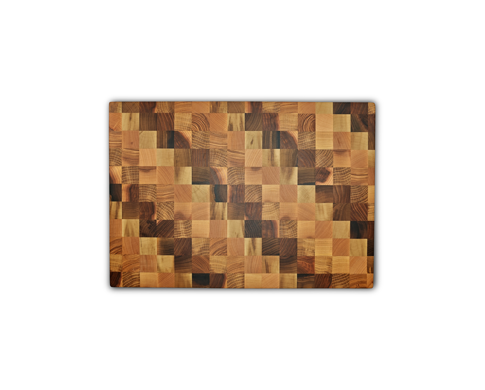 End-Grain Solid Wood Multi Patterned Cutting Board