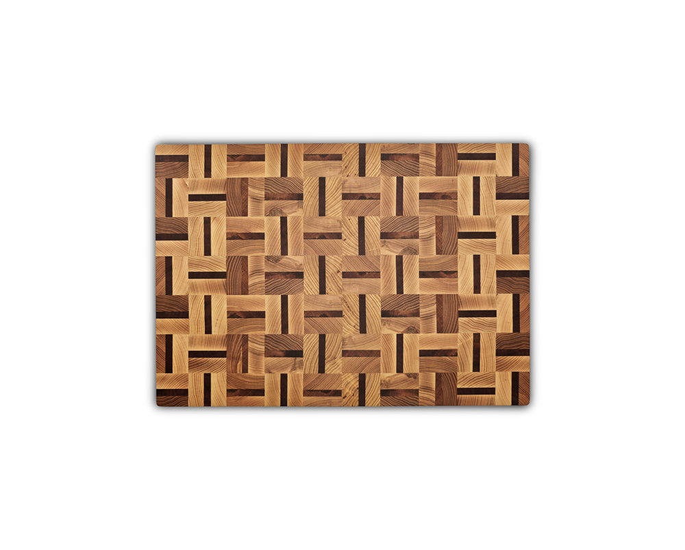 End-Grain Solid Wood Multi Patterned Cutting Board