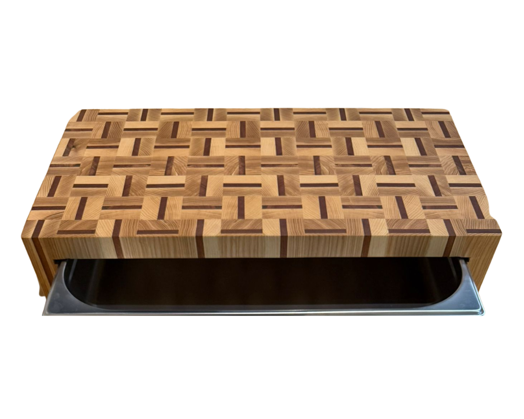 End-Grain Cutting Board with Tray