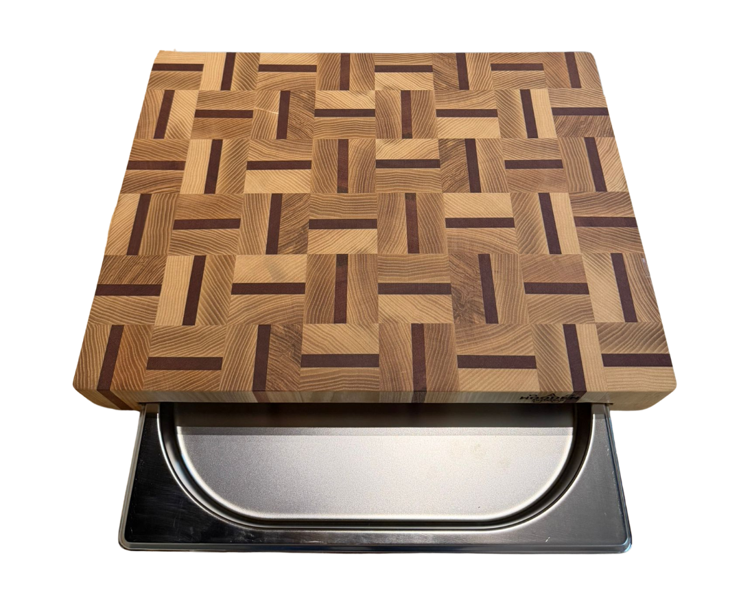 End-Grain Cutting Board with Tray