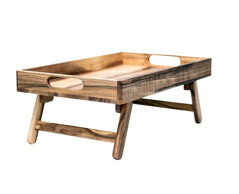 walnut breakfast tray bed