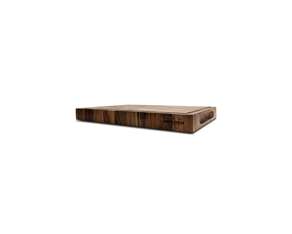 End-Grain Cutting Board - Walnut - 3/4 Juice Groove
