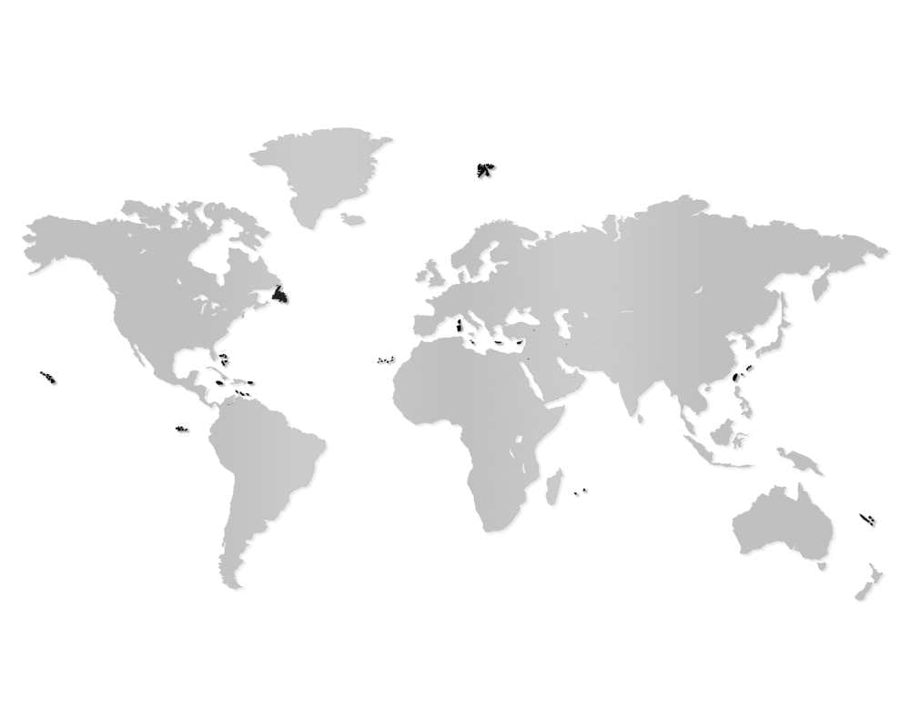 world map black mdf extra island only islands